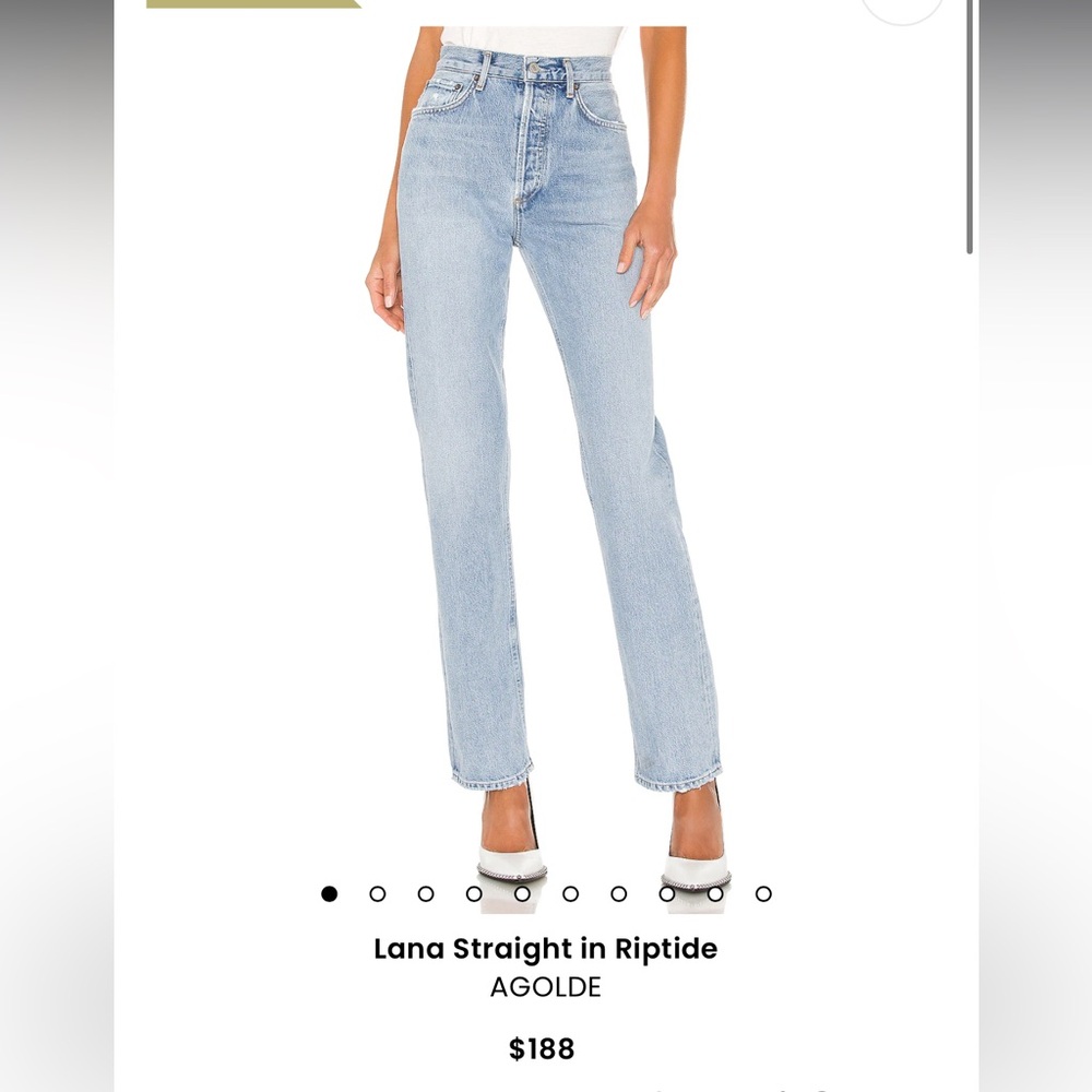 Agolde Lana Straight in Riptide